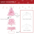 6ft Pink Pop-Up Artificial Christmas Tree with 892 Branch Tips
