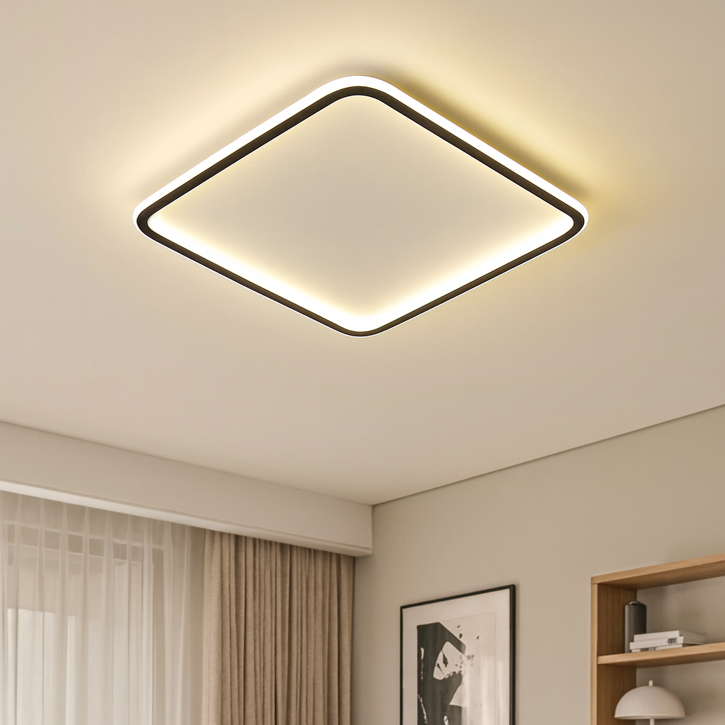 Scandinavian Square Ceiling Light Contemporary Home Lighting