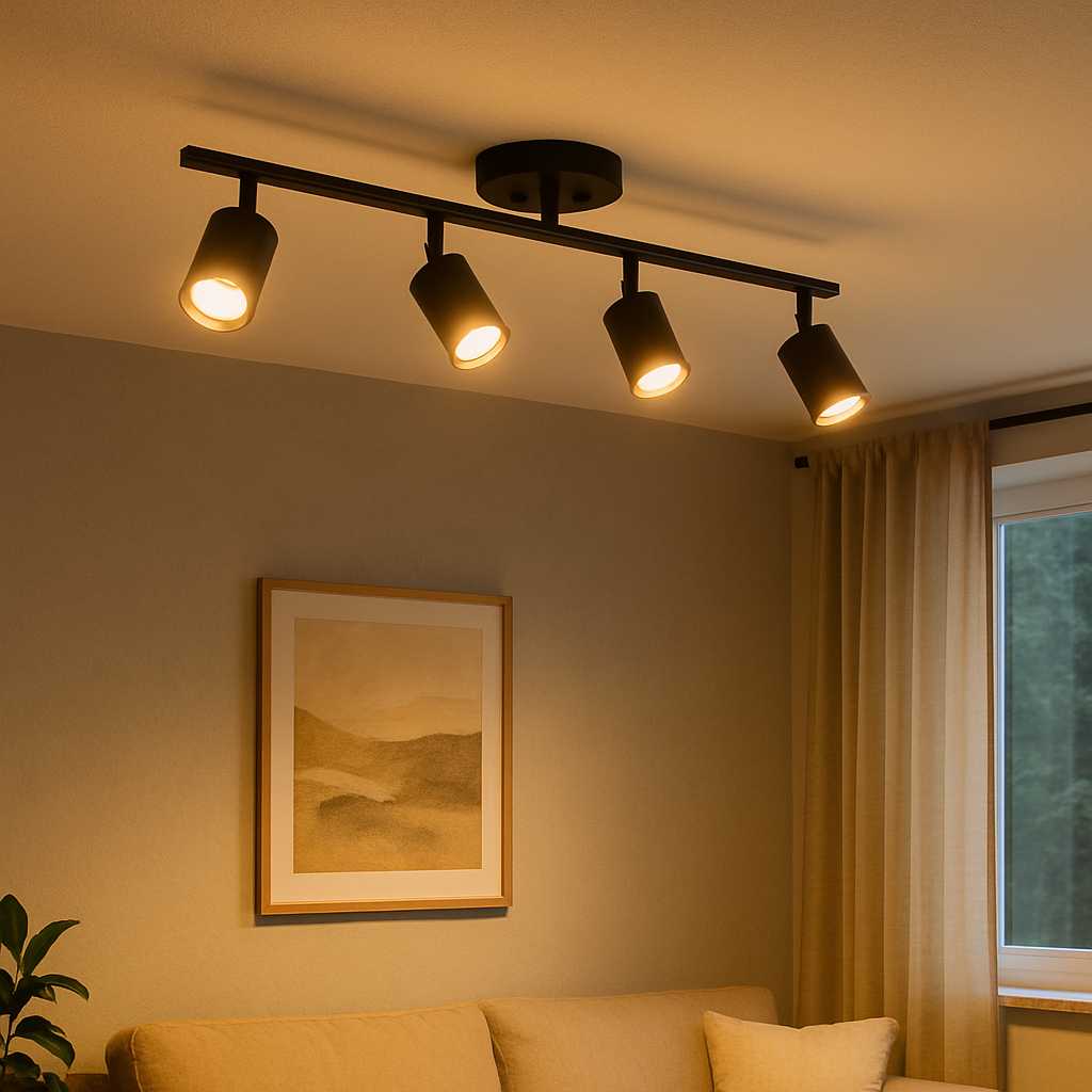 Modern 4-Head LED Ceiling Light Contemporary Home Lighting