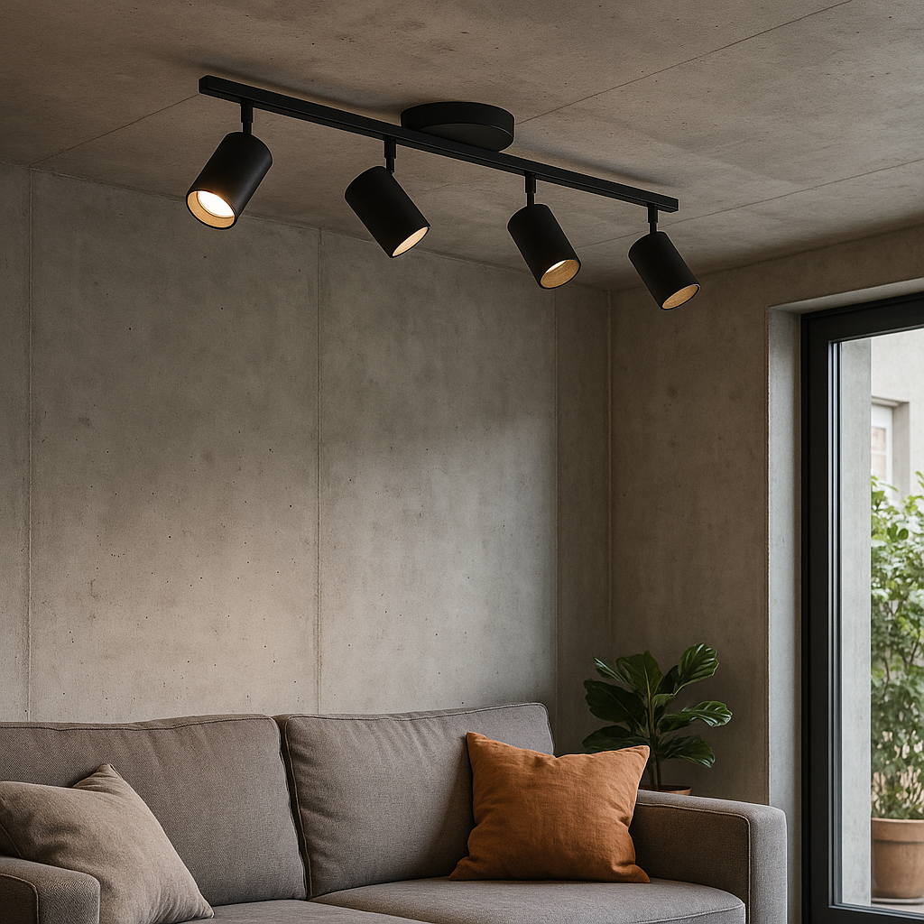 Modern 4-Head LED Ceiling Light Contemporary Home Lighting