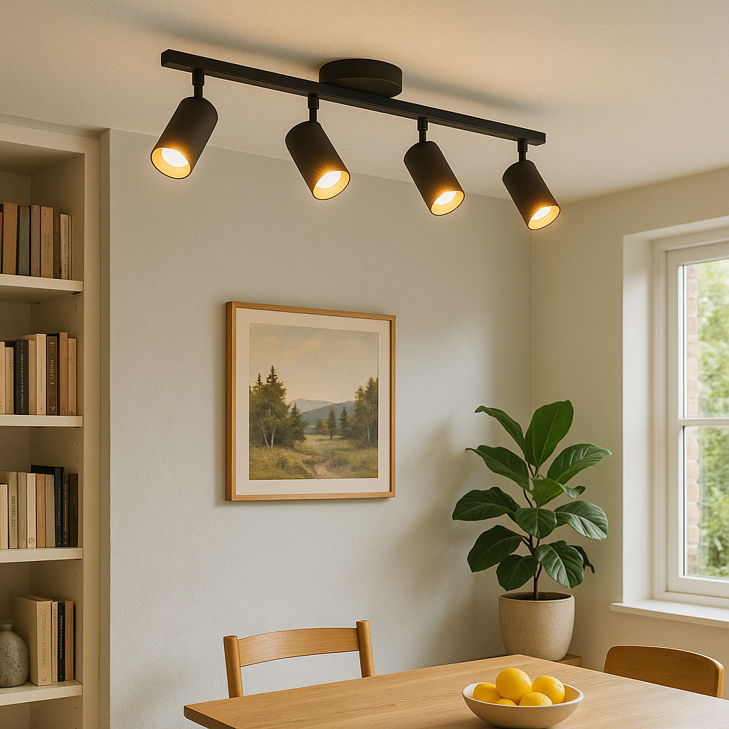 Modern 4-Head LED Ceiling Light Contemporary Home Lighting