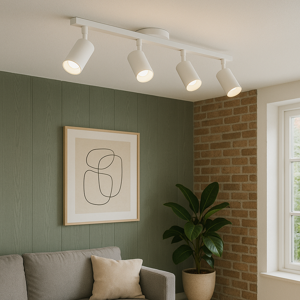 Modern 4-Head LED Ceiling Light Contemporary Home Lighting