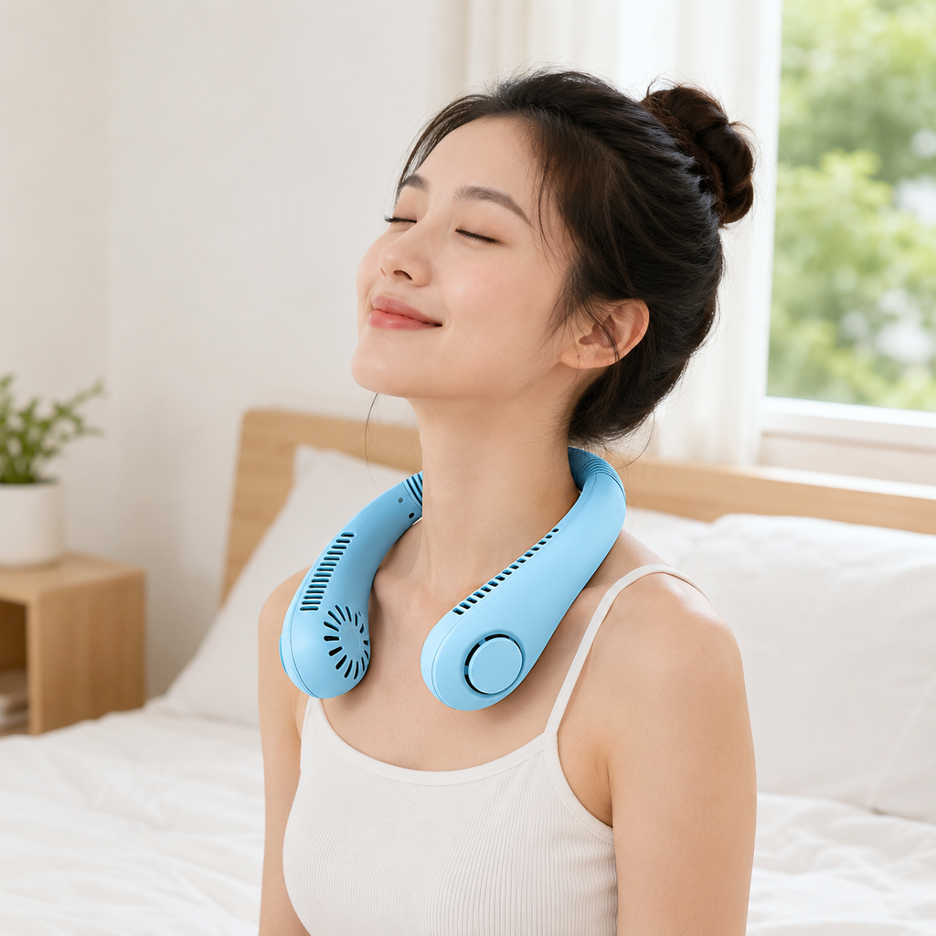 Bladeless Wearable Personal Cooler Neck Fan for Comfortable Cooling