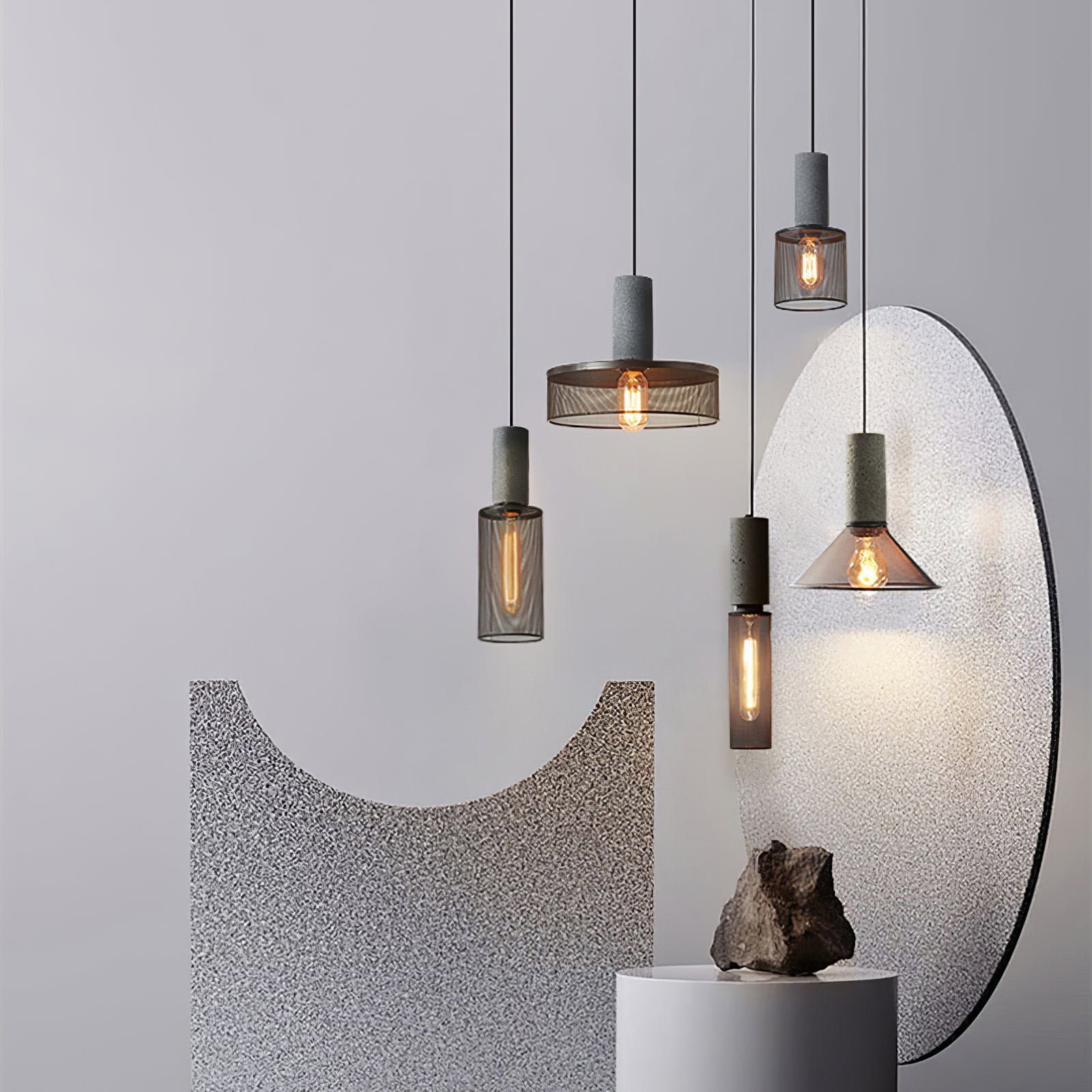 Urban Concrete Industrial Pendant Light