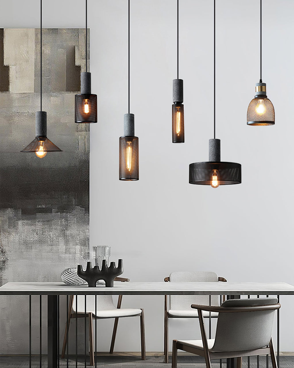 Urban Concrete Industrial Pendant Light