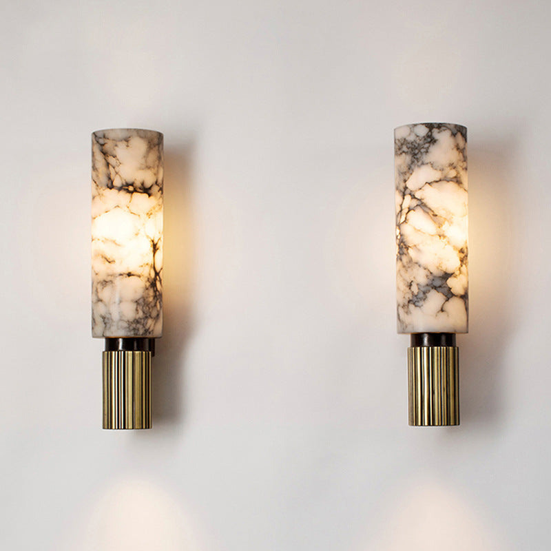 Copper Marble LED Wall Light Modern Interior Lighting