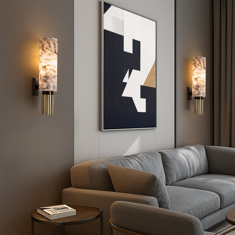 Copper Marble LED Wall Light Modern Interior Lighting