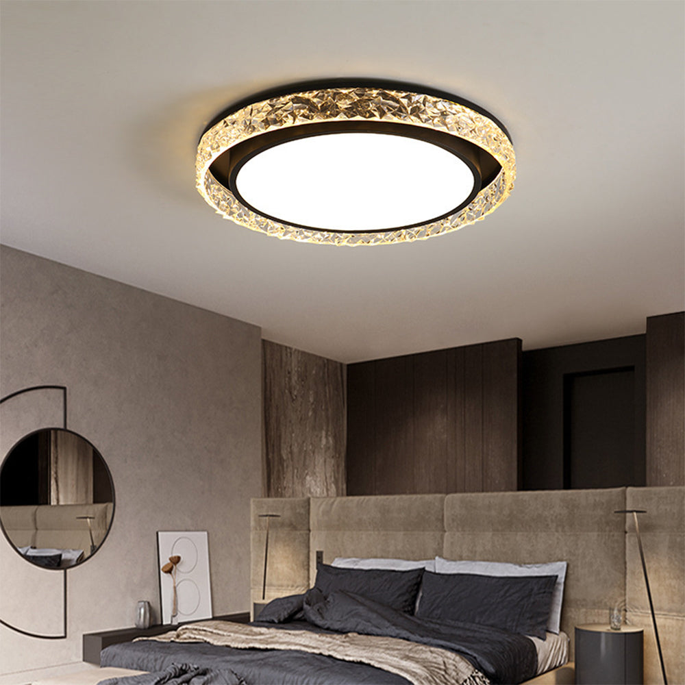 Crystal Halo LED Ceiling Light with Remote Dimming