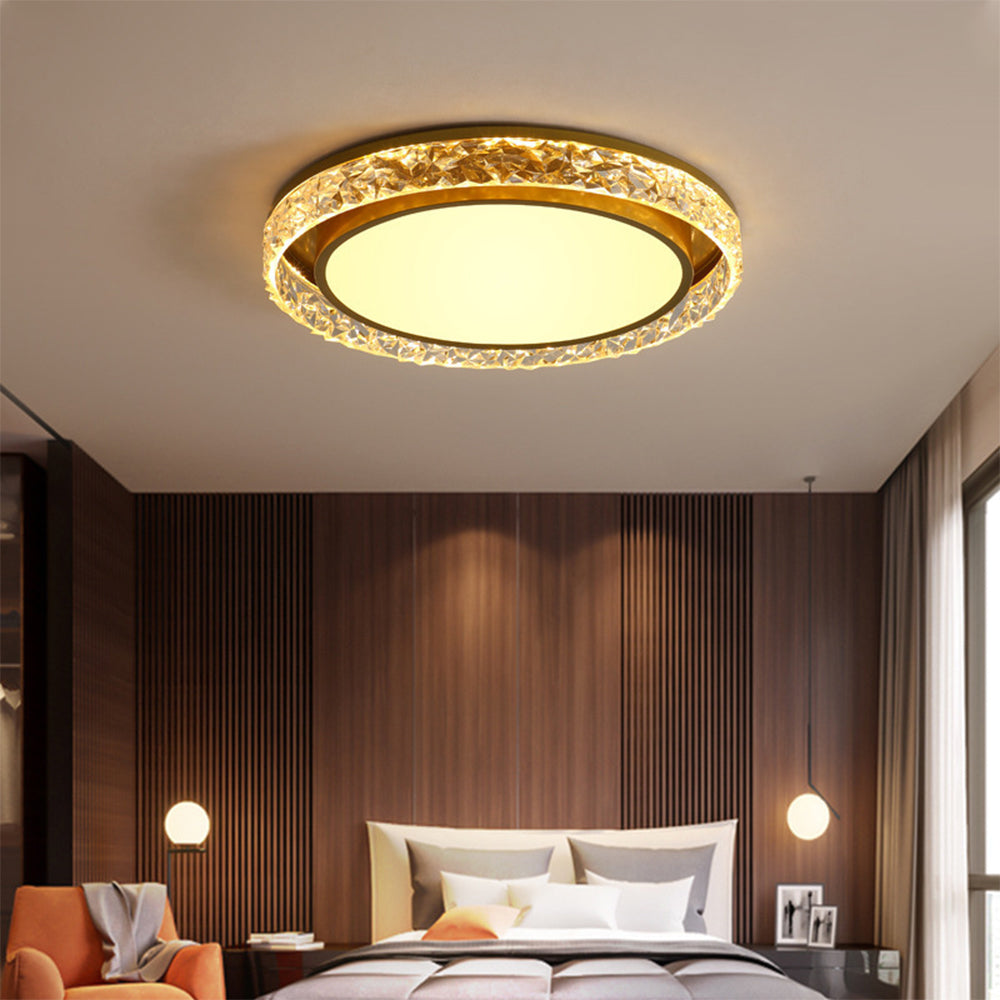 Crystal Halo LED Ceiling Light with Remote Dimming