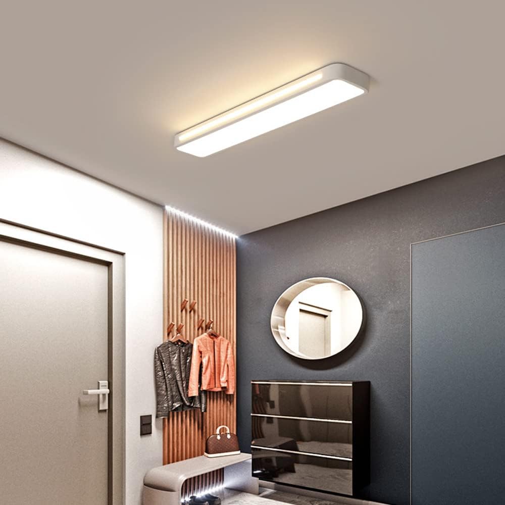 Nordic Minimalist Long LED Ceiling Light Fixture Contemporary Home Lighting