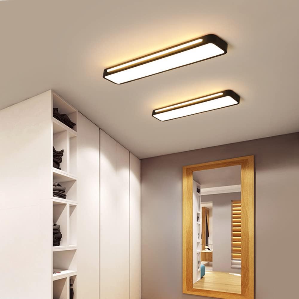 Nordic Minimalist Long LED Ceiling Light Fixture Contemporary Home Lighting