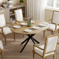 Extendable Industrial Dining Table with Butterfly Leaf Natural Wood