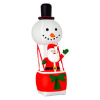 8ft Light-Up Inflatable Santa on Hot Air Balloon Christmas Decoration Red