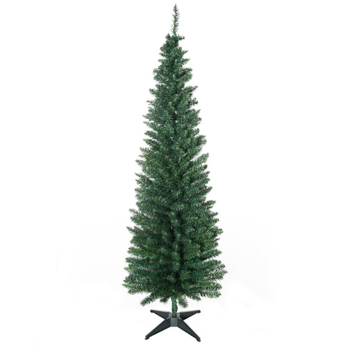 6ft Pencil Slim Unlit Artificial Christmas Tree Green