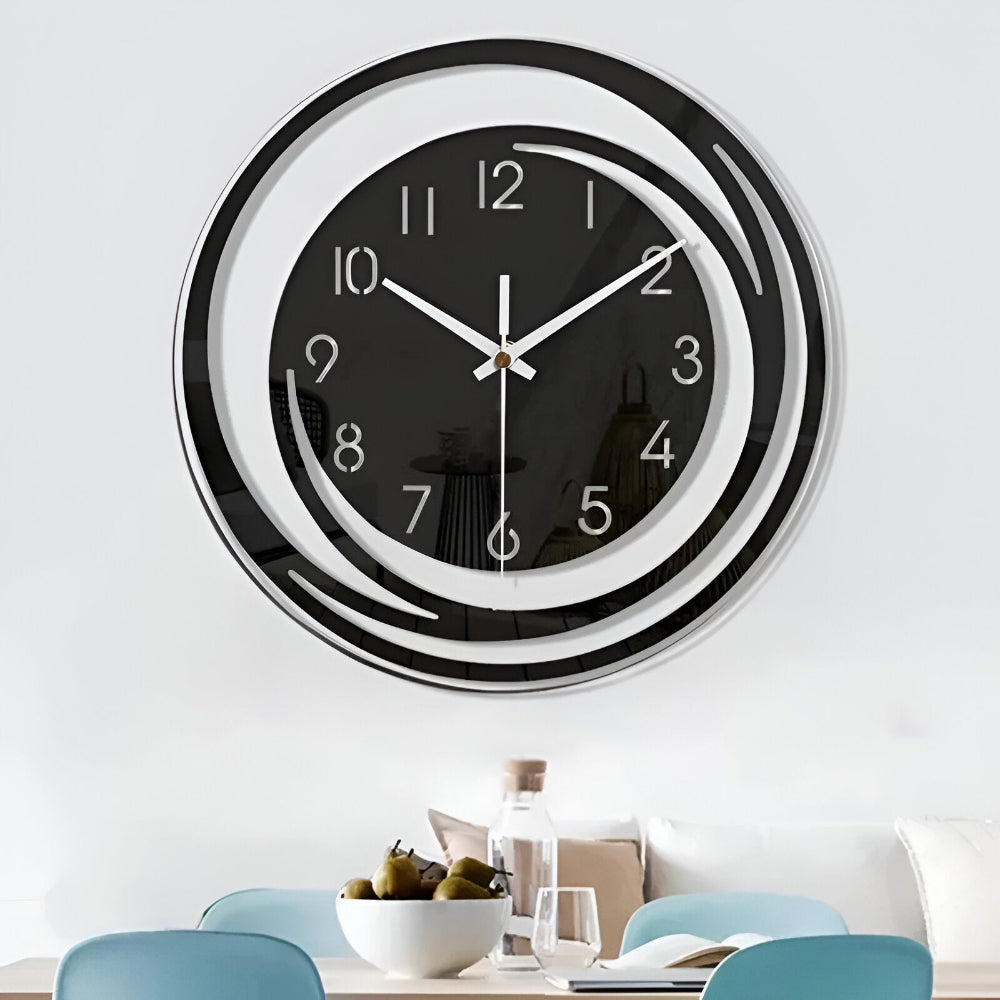 Sorana Black Acrylic Scandinavian Wall Clock