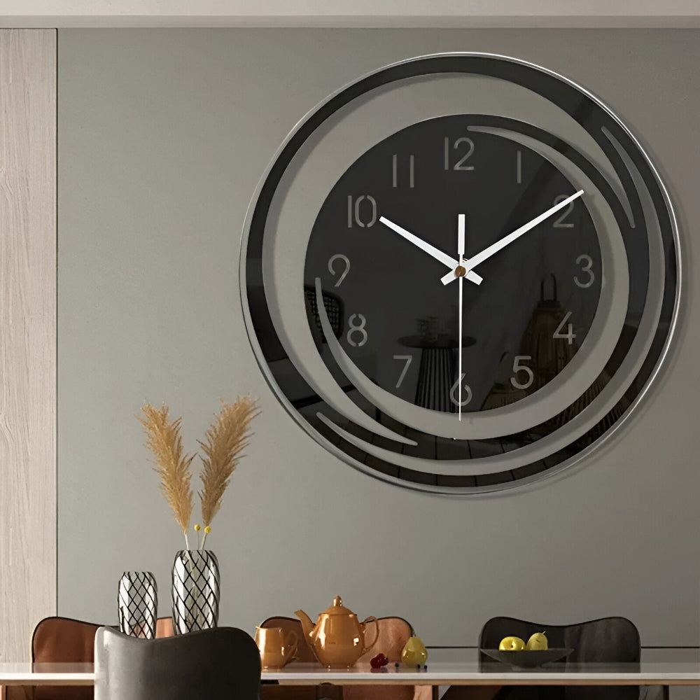 Sorana Black Acrylic Scandinavian Wall Clock