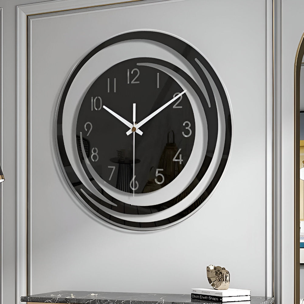 Sorana Black Acrylic Scandinavian Wall Clock