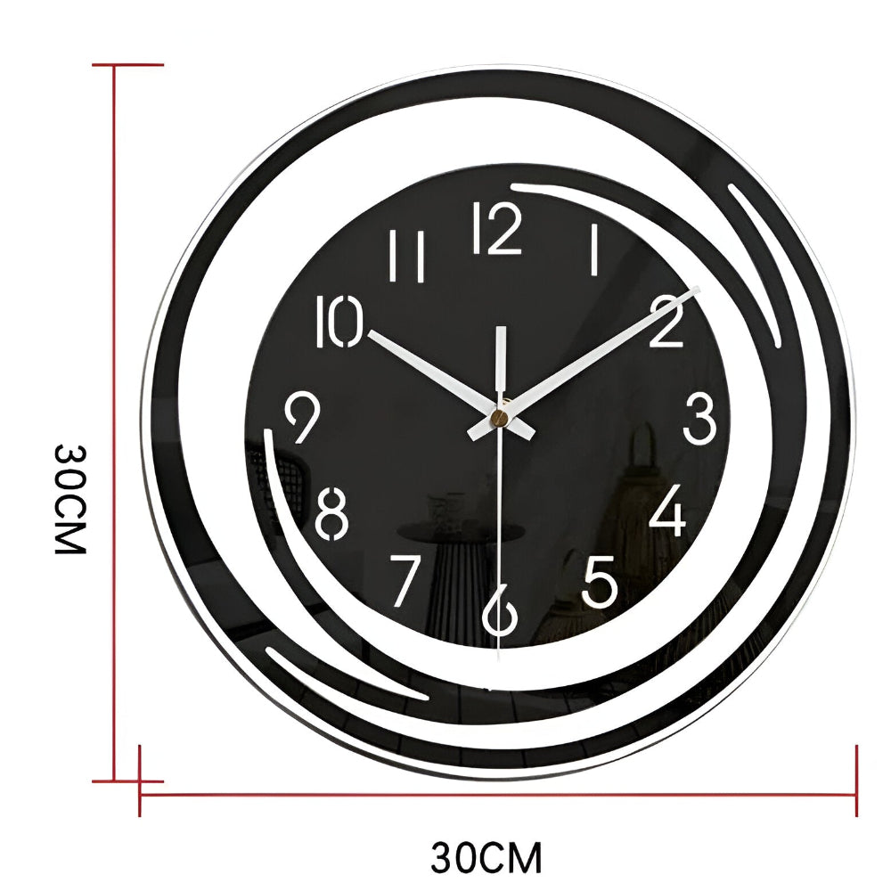 Sorana Black Acrylic Scandinavian Wall Clock