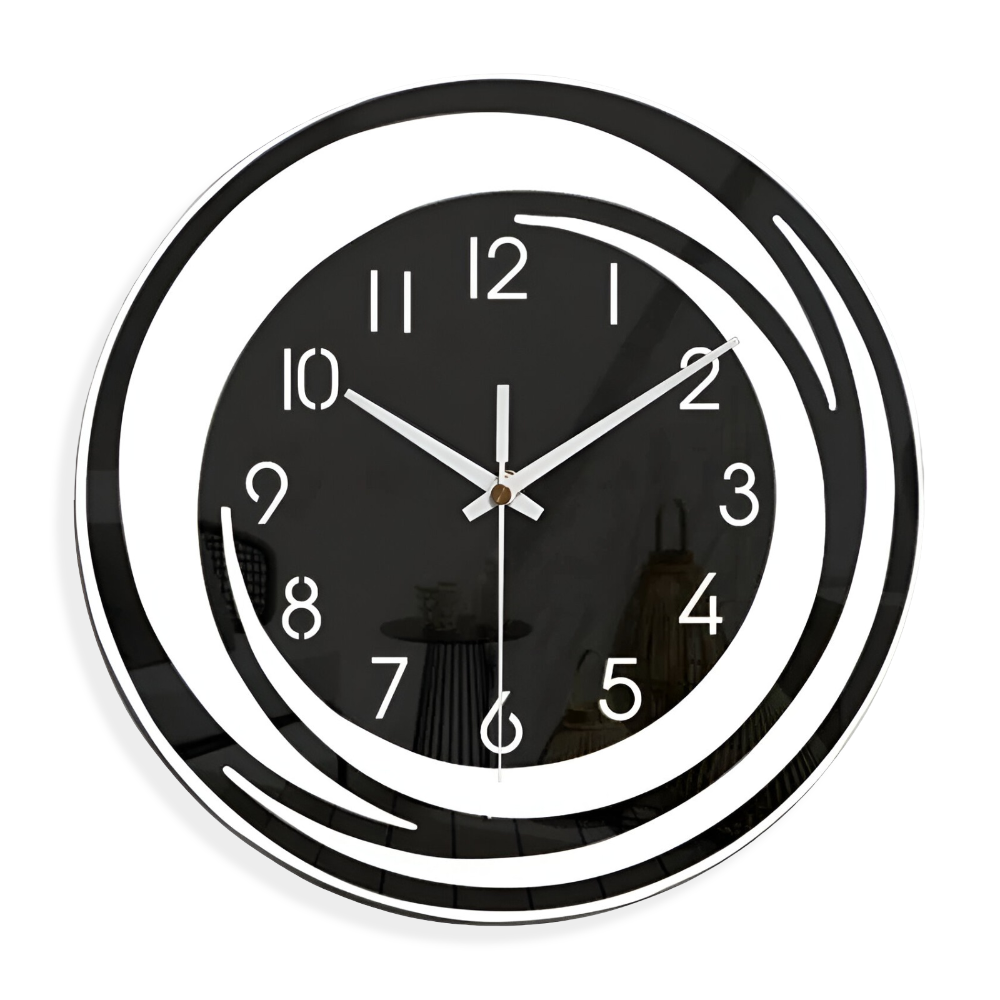 Sorana Black Acrylic Scandinavian Wall Clock