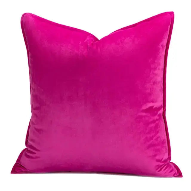 Velvet Cushion Cover with Flanged Edge