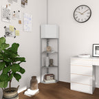 Corner Design Floor Lamp with Shelves and Pull Chain Switch