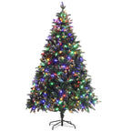7ft Pre-Lit Artificial Christmas Tree with Dual Colour LED Lights Green