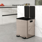 Dual Compartment Recycling Bin with Deodoriser Holders