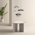 Bauhaus Style Layered Glass Pendant Lamp
