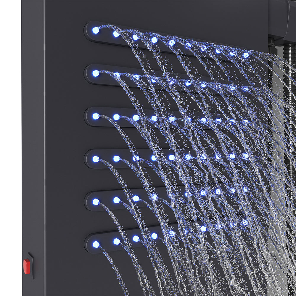 LED Shower Panel Tower with Body Jets