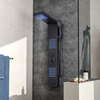 LED Shower Panel Tower with Body Jets