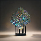 Crystal Rainbow Refraction Cube Decor