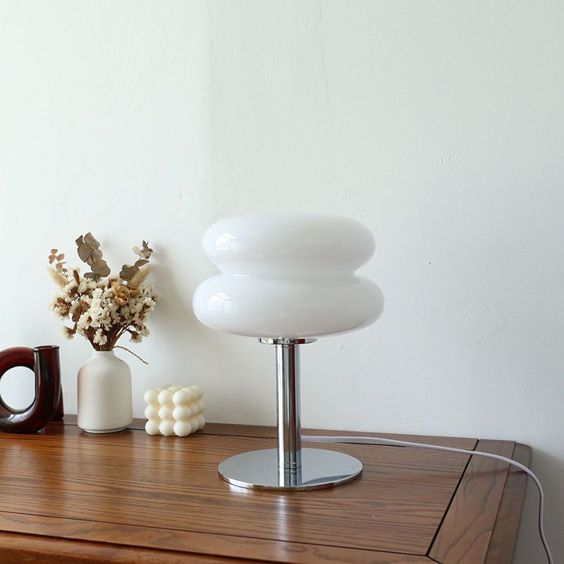 Italian Designer Glass Table Lamp with Retro Accent Glow