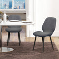 Velvet Dining Chairs Set of 2 with Steel Legs