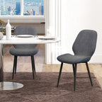 Velvet Dining Chairs Set of 2 with Steel Legs