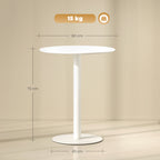 Small Round Bistro Dining Table with Steel Base