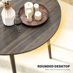 Round Drop Leaf Folding Dining Table for Four