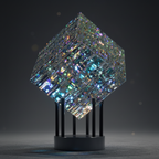 Crystal Rainbow Refraction Cube Decor