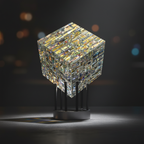 Crystal Rainbow Refraction Cube Decor