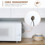 Kitchen Cabinet with Microwave Countertop and Storage Drawer White