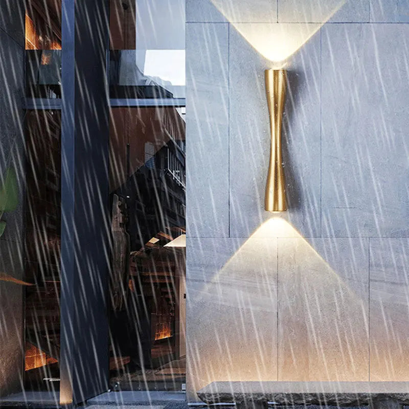 Modern Gold Nordic Up-Down Wall Light, Waterproof