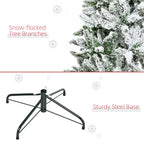 6ft Snow Flocked Artificial Christmas Tree with 750 Branches
