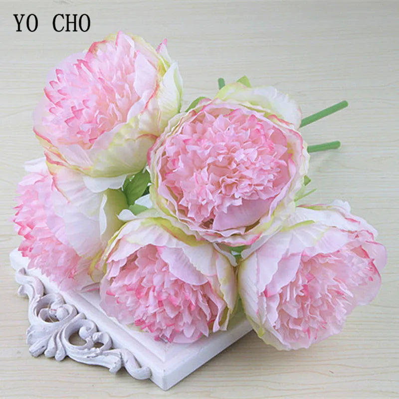 Large Silk Peony Flower Bouquet