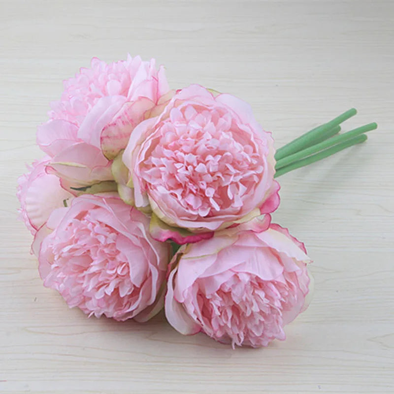 Large Silk Peony Flower Bouquet