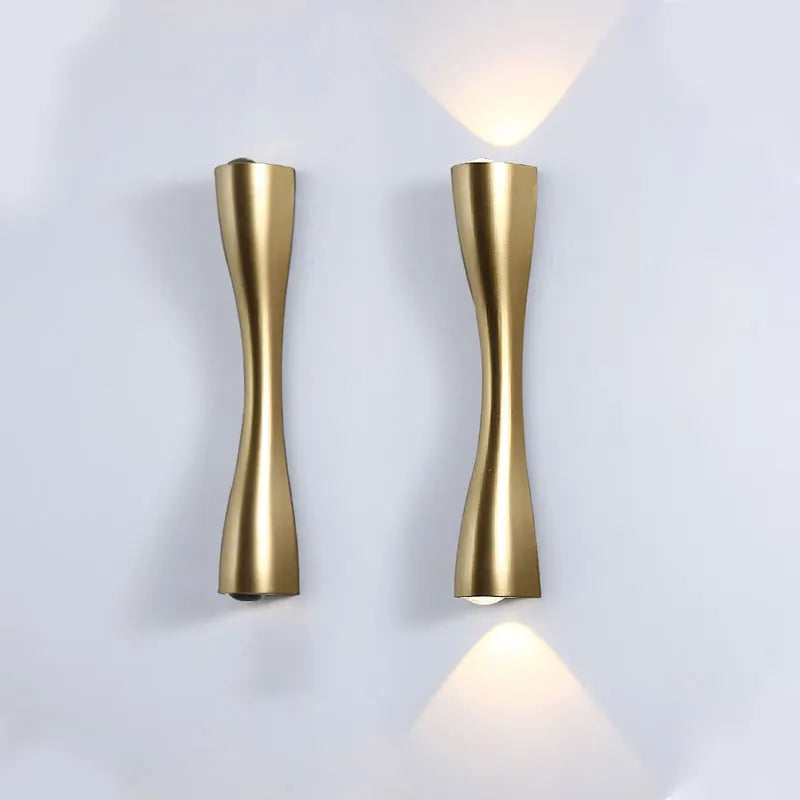 Modern Gold Nordic Up-Down Wall Light, Waterproof