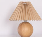 Ceramic Table Lamp with Folded Shade Warm Ambient Lighting
