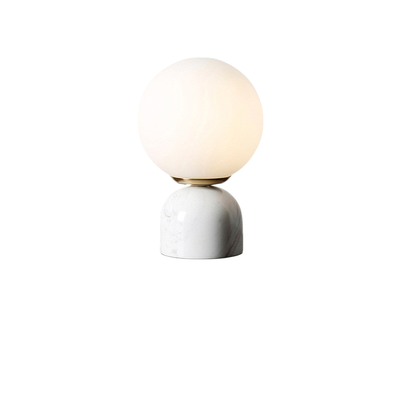 Marble Glass Table Lamp Warm Ambient Lighting