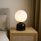Marble Glass Table Lamp Warm Ambient Lighting