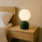 Marble Glass Table Lamp Warm Ambient Lighting