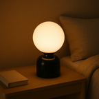 Marble Glass Table Lamp Warm Ambient Lighting
