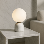Marble Glass Table Lamp Warm Ambient Lighting